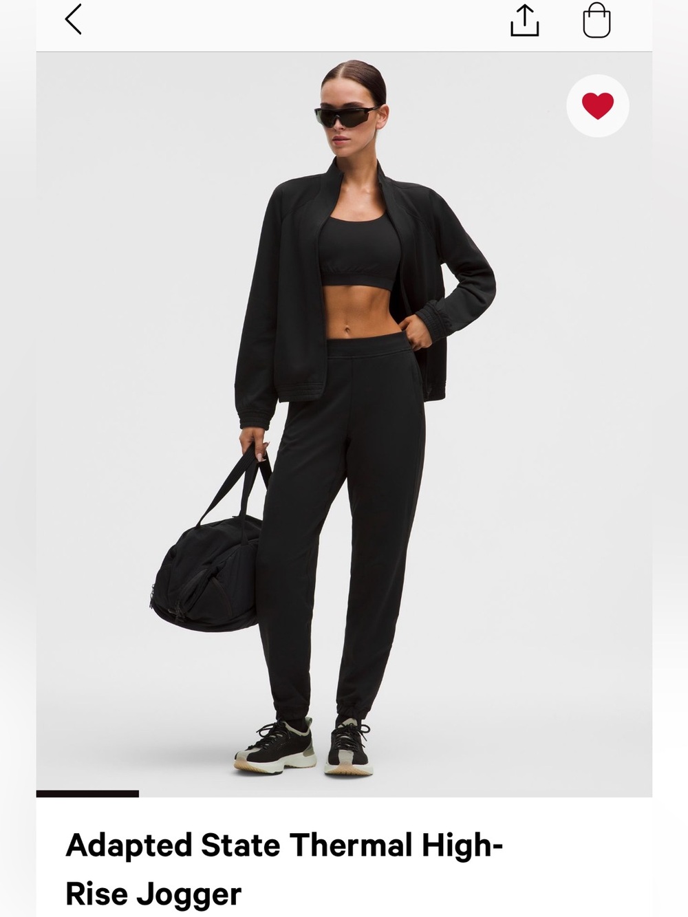 lululemon athletica Black High-Rise Thermal Joggers